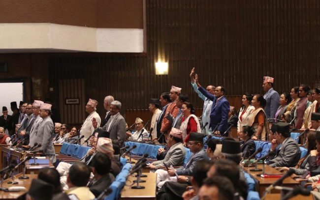 छलफल नै नगरिएकाे नीति कार्यक्रम हाेहल्लाकाबीच पारित गर्ने तयारी